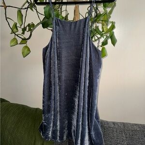 Silvery Blue Velvet Dress from Urban Outfitters